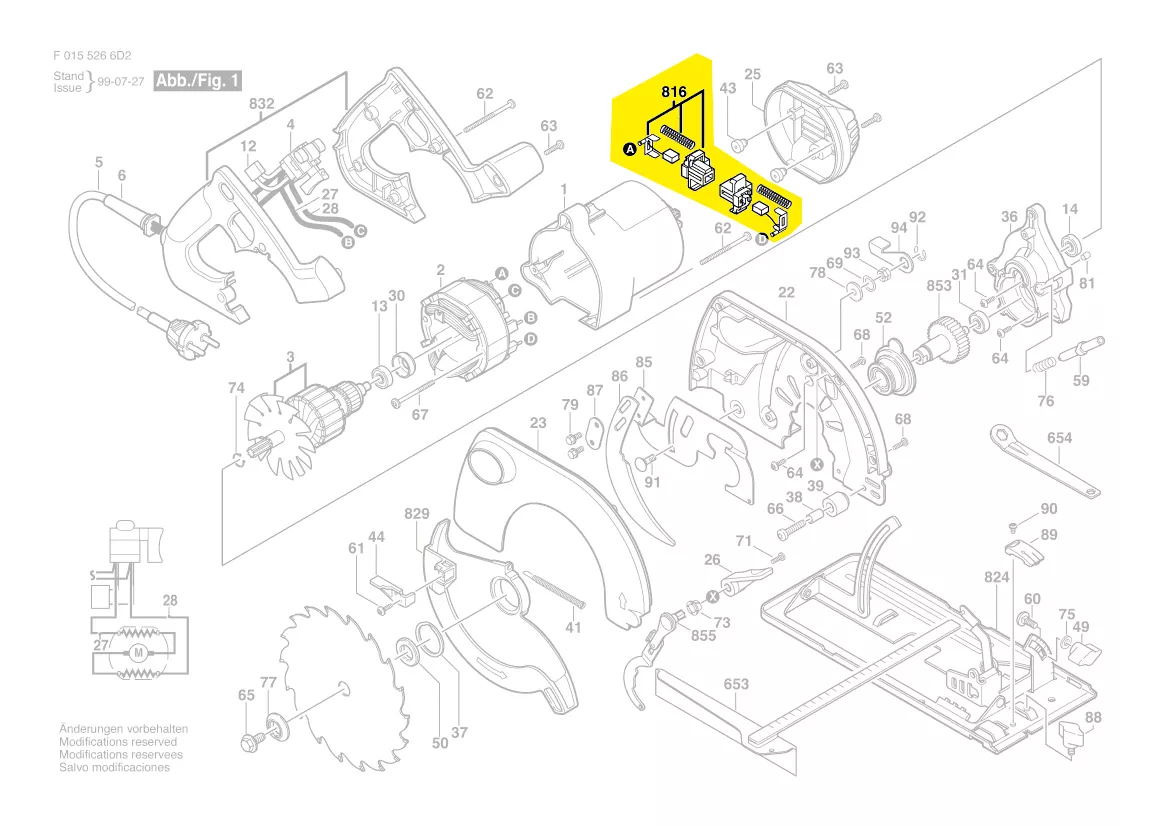 Jeu de balais charbon réf. 2 610 993 157 pour outil Skil